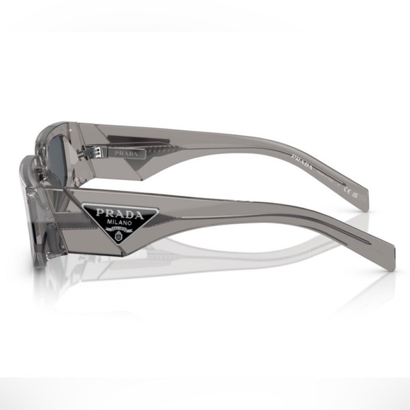 NEW PRADA GEOMETRIC SUNGLASSES SPR 09Z 18S 09T GREY PR 09ZS 18S09T PRADA PR09ZS - Picture 4 of 5